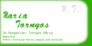 maria tornyos business card